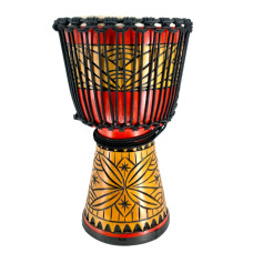 Джембе Alfabeto DJW8 Red Golden Leaf Grass