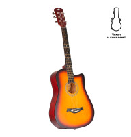 Acoustic Travel Guitar Alfabeto Traveler (3 Tone Sunburst) + gig bag