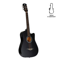 Електроакустична тревел гітара Alfabeto TravelerEQ (Чорний) + чохол