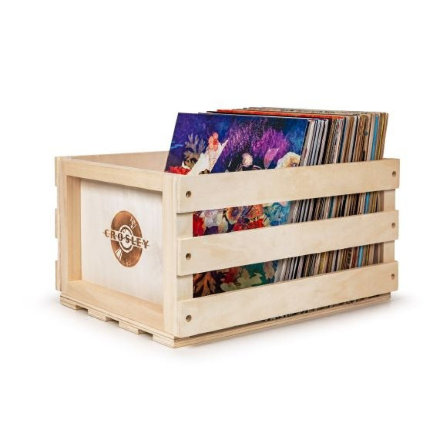 Record Storage Crate Crosley Natural