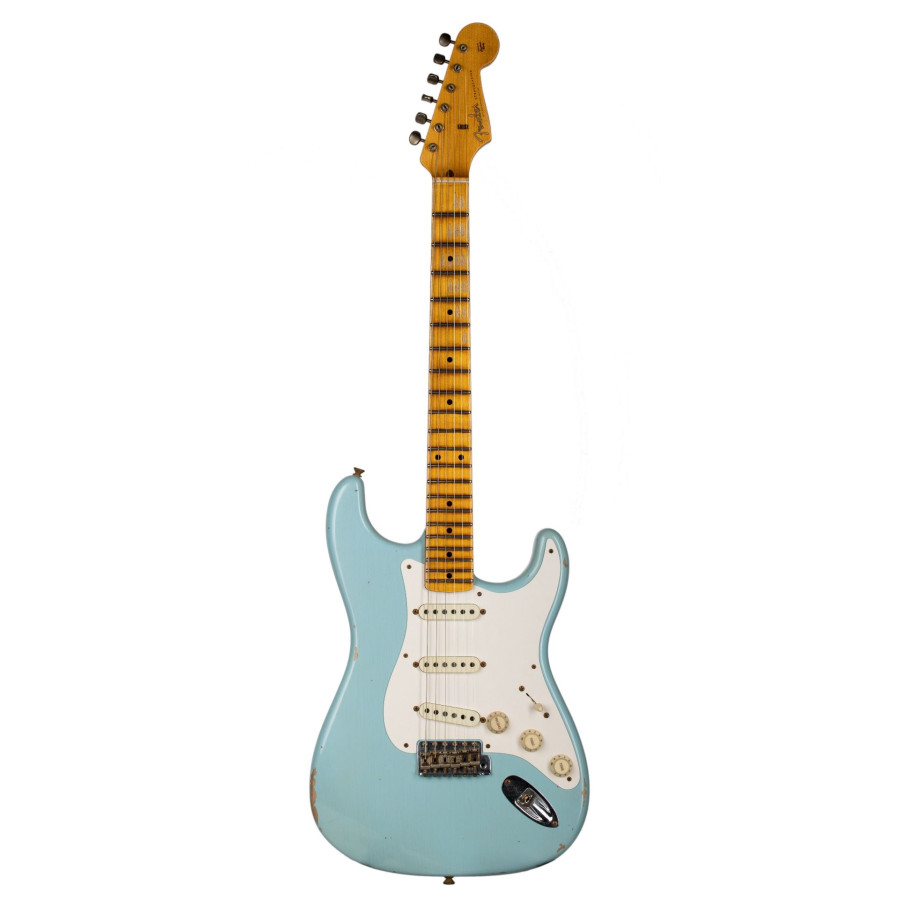 Electric Guitar Fender Custom Shop 1957 Stratocaster Relic (Faded Aged Daphne Blue)