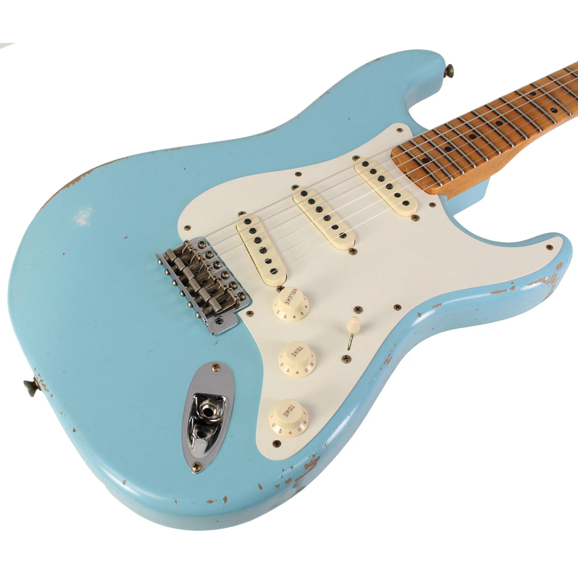 Electric Guitar Fender Custom Shop 1957 Stratocaster Relic (Faded Aged Daphne Blue)