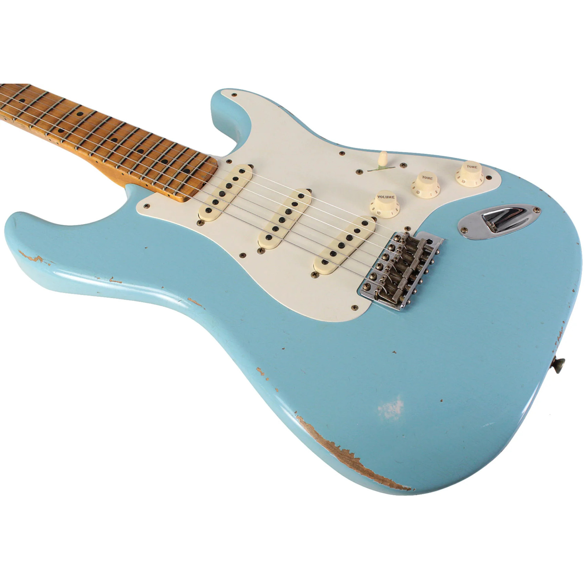 Electric Guitar Fender Custom Shop 1957 Stratocaster Relic (Faded Aged Daphne Blue)