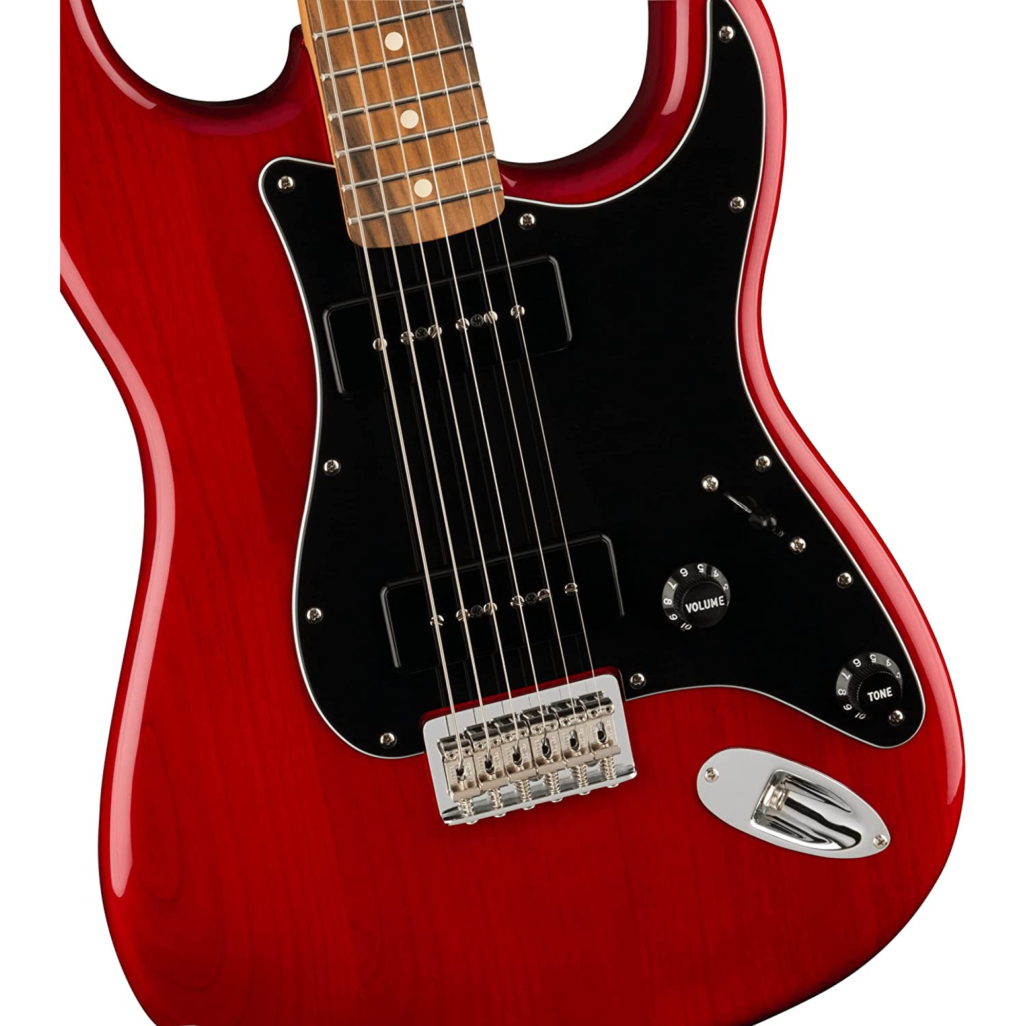 Electric Guitar Fender Noventa Stratocaster PF (Crimson Red Transparent)