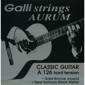 Classical Guitar Strings Gallistrings A126 (.030-.045), HARD, Black Nylon, 80/20 Bronze Classical Guitar Strings Gallistrings A126 (.030-.045), HARD, Black Nylon, 80/20 Bronze