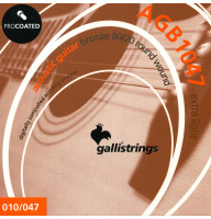 Струны для акустической гитары Gallistrings AGB1047 (.010-.47), ProCoated, EXTRA LIGHT, Bronze