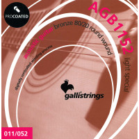 Струны для акустической гитары Gallistrings AGB1152 (.011-.052), ProCoated, LIGHT SPECIAL, Bronze