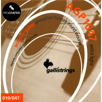 Acoustic Guitar Strings Gallistrings AGP1047 (.010-.047), ProCoated, EXTRA LIGHT, Phosphor Bronze
