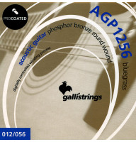 Strings for Acoustic Guitar Gallistrings AGP1256 (.012-.056), ProCoated, BLUEGRASS, Phosphor Bronze