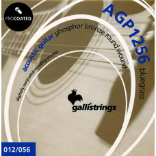 Струни для акустичної гітари Gallistrings AGP1256 (.012-.056), ProCoated, BLUEGRASS, Phosphor Bronze