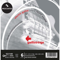 Струны для электрогитары Gallistrings EG1149 (.011-.049), Jazz Rock, ProCoated, Steel/Nickel