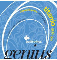 Classical Guitar Strings Gallistrings GR35 (.029-.042), Titano, ProCoated, LIGHT, Silver