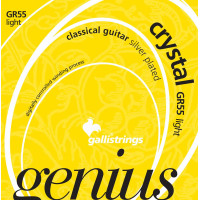 Classical Guitar Strings Gallistrings GR55 (.028-.042), Crystal, ProCoated, LIGHT, Silver