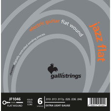 Струни для електрогітари Gallistrings JF1046 (.010-.046), Jazz Flat, EXTRA LIGHT, Polished Steel