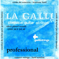 Струни для класичної гітари Gallistrings LG40 (.029-.045), La Galli, HARD, Silver