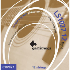 Струни для акустичної гітари Gallistrings LS1027-12 (.010-.027), LIGHT, Phosphor Bronze