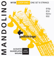 Струны для мандолины Gallistrings M158 (.010-.032), LIGHT, Silver