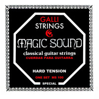 Струны для классической гитары Gallistrings MS100 (.028-.045), Magic Sound, HARD, Silver