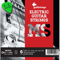 Струны для электрогитары Gallistrings MS942 (.009-.042), LIGHT, Steel