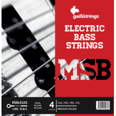 Струни для бас-гітари Gallistrings MSB45105 (.045-.105), MEDIUM, Steel
