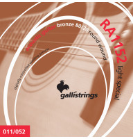 Acoustic Guitar Strings Gallistrings RA1152 (.011-.052), LIGHT SPECIAL, Bronze 80/20