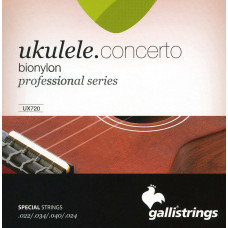 Струни для укулеле Gallistrings UX720 (.022-.040), Concerto, Bionylon