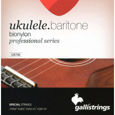 Струни для укулеле Gallistrings UX740 (.029-.040), Baritone, Bionylone