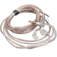 Headphones cable Knowledge Zenith (KZ Audio) OFC Cable With Mic 2pin (C) (Silver)