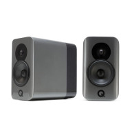 Bookshelf Speakers Q Acoustics Concept 300 (Silver & Ebony) with Stand