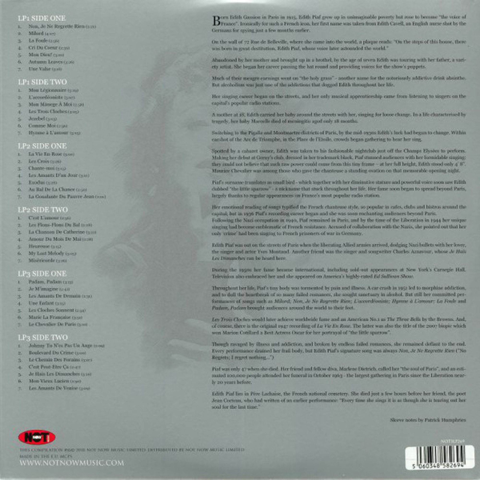 Вінілова платівка Edith Piaf - The Platinum Collection [3LP]