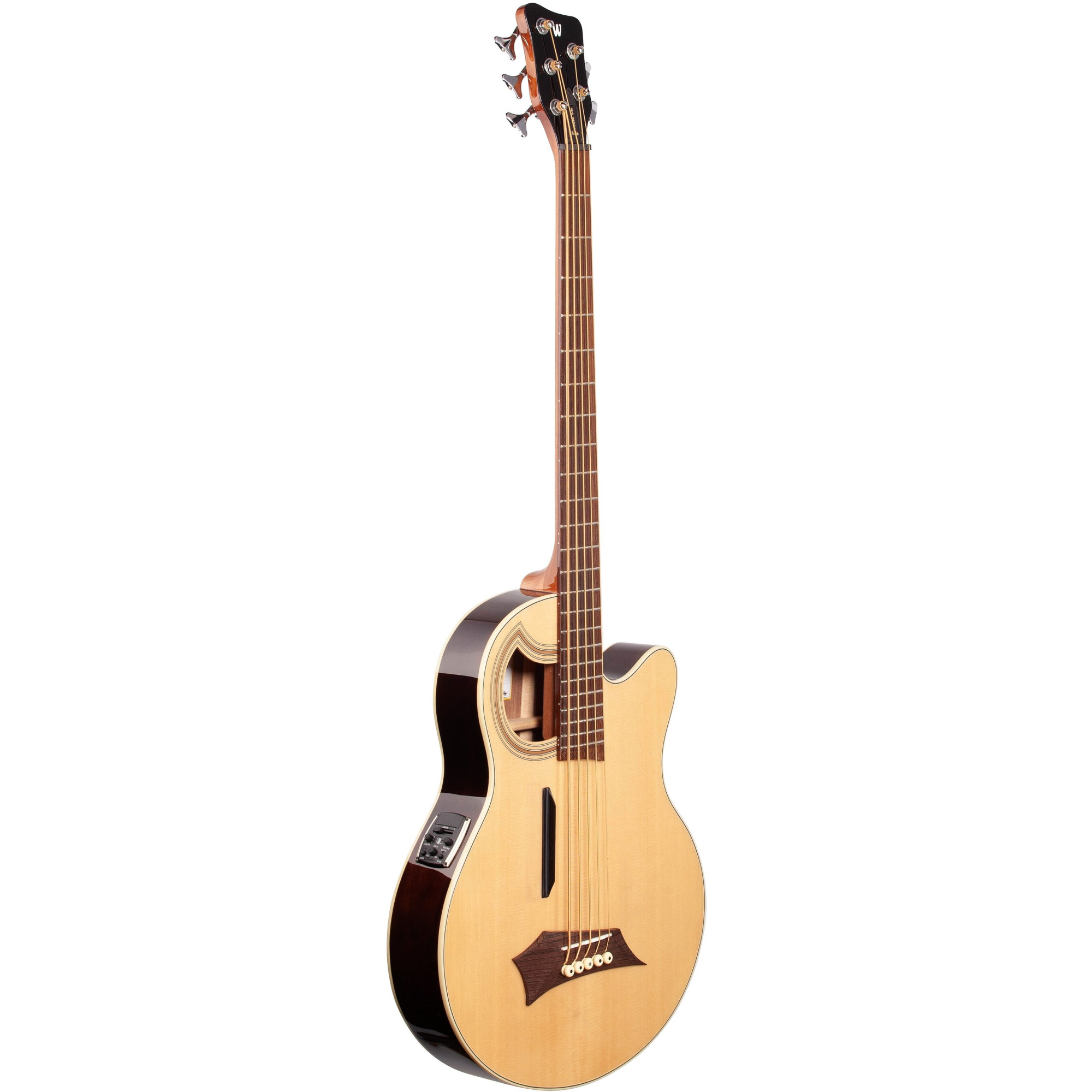 Acoustic Bass Guitar Warwick RockBass Alien Deluxe, 4-String (Natural Transparent Satin)