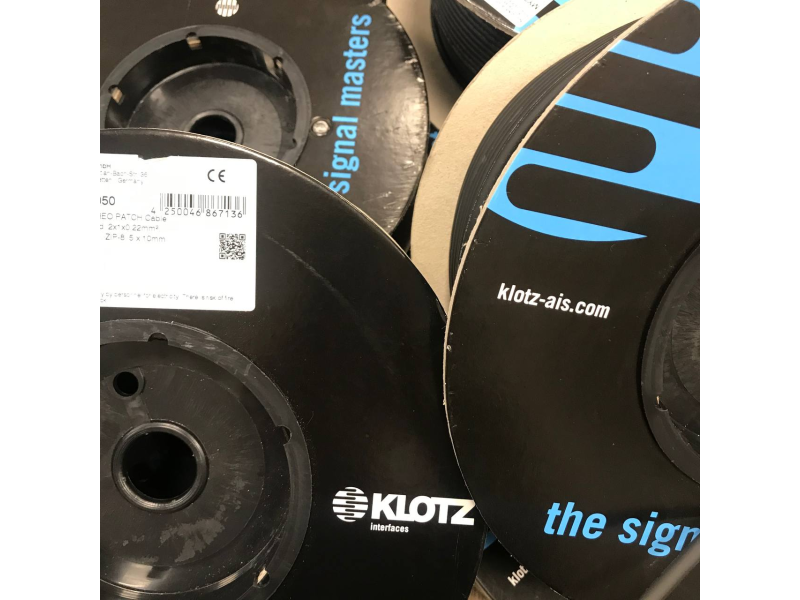 Новинки! Кабели Klotz на отрез и бухтами!
