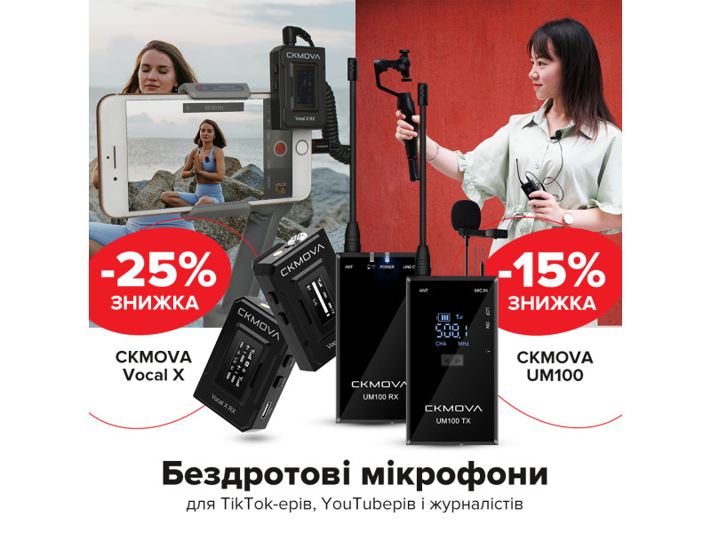 Бездротові мікрофони від CKMOVA зі знижками до -25%