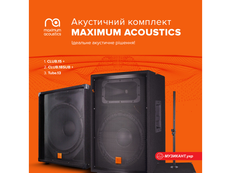Create your own sound package from Maximum Acoustics' CLUB series