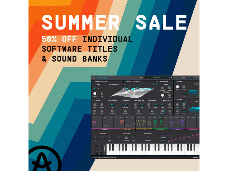 Летняя распродажа Arturia 2023: скидка 50% на отдельные программы и звуковые банки
