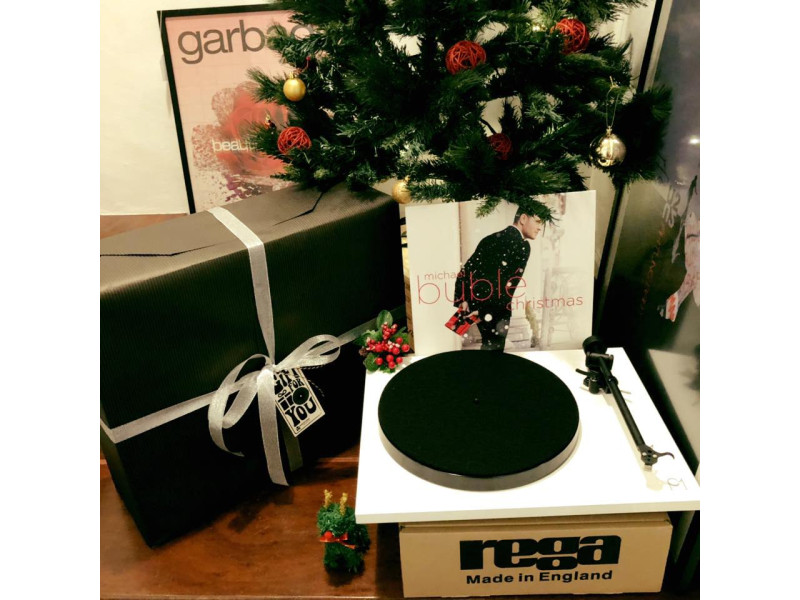 Each Rega vinyl player comes with a branded vinyl record as a gift.