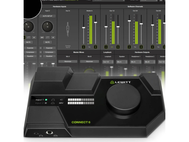 LEWITT добавляет новые функции в аудиоинтерфейс CONNECT 6