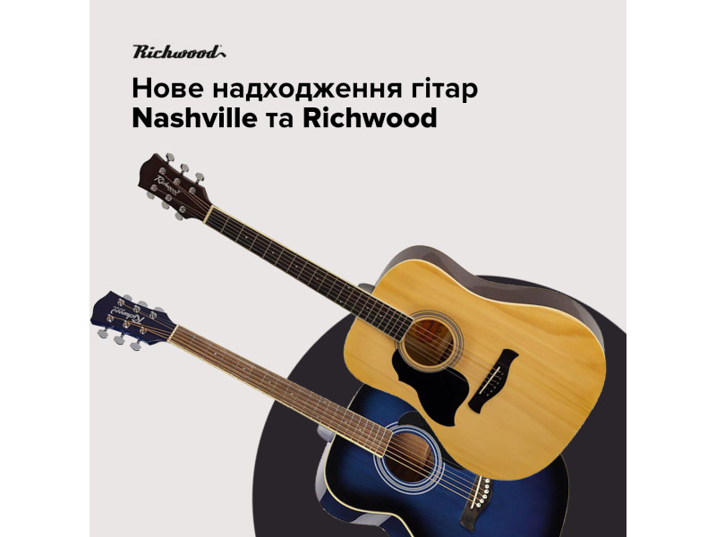 New arrival of Nashville and Richwood guitars