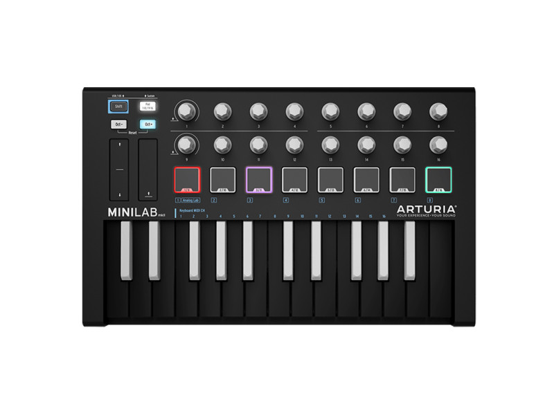 New version of the famous Arturia controller: MiniLab MkII Inverted