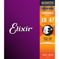 Струни для акустичної гітари Elixir PB NW EL (10-47)