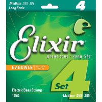 Струни для бас-гітари Elixir 4S NW M L (50-105)