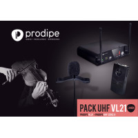 Instrumental Wireless System Prodipe Pack UHF VL21 Violons & Altos