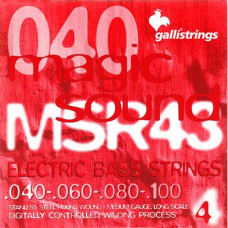 Струни для бас-гітари Gallistrings MSR43 (.040-.100), Magic Sound, REGULAR, Stainless Steel