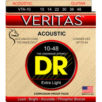 Струны для акустической гитары DR Veritas Extra Light VTA-10 (10-48)