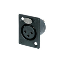 XLR receptacle Neutrik NC3FP-B-1