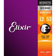 Струни для акустичної гітари Elixir AC NW L (12-53)
