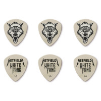 Guitar pick set Dunlop PH122T1.0 Hetfield's White Fang Custom Flow Pick Tin 1.00mm (6 Pack)