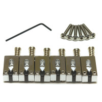 Набор сёдел для гитар Graph Tech PG-8001-0C String Saver Classics Strat & Tele Style Offset Saddles Chrome (6 PCS)