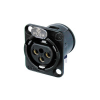 XLR receptacle Neutrik NC3FD-H-B