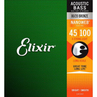 Струни для акустичної бас-гітари Elixir 4S NW L (45-100)